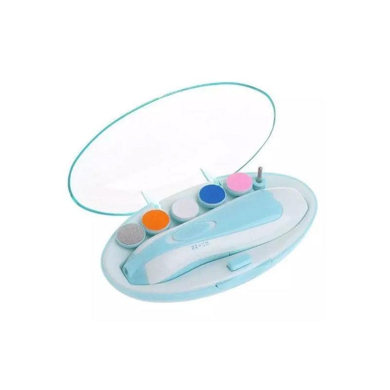Electric Nail Trimmer Grinder Clipper Set with Gentle Head for Delicate Nails Care - Blue 6
