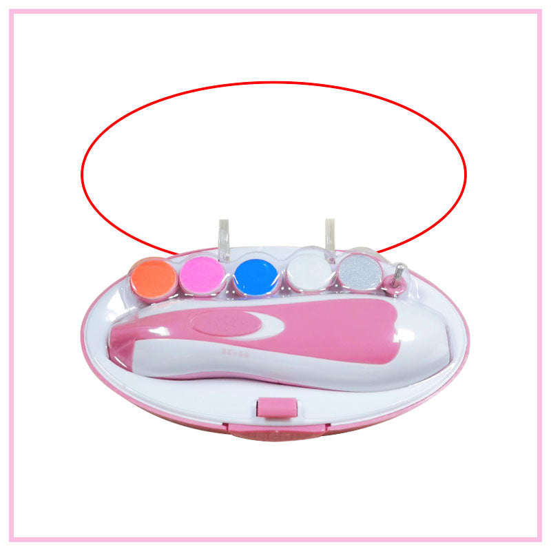 Electric Nail Trimmer Grinder Clipper Set with Gentle Head for Delicate Nails Care - Pink 5