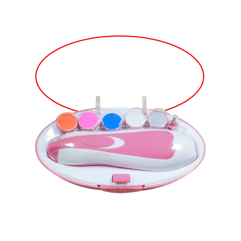 Electric Nail Trimmer Grinder Clipper Set with Gentle Head for Delicate Nails Care - Pink 7