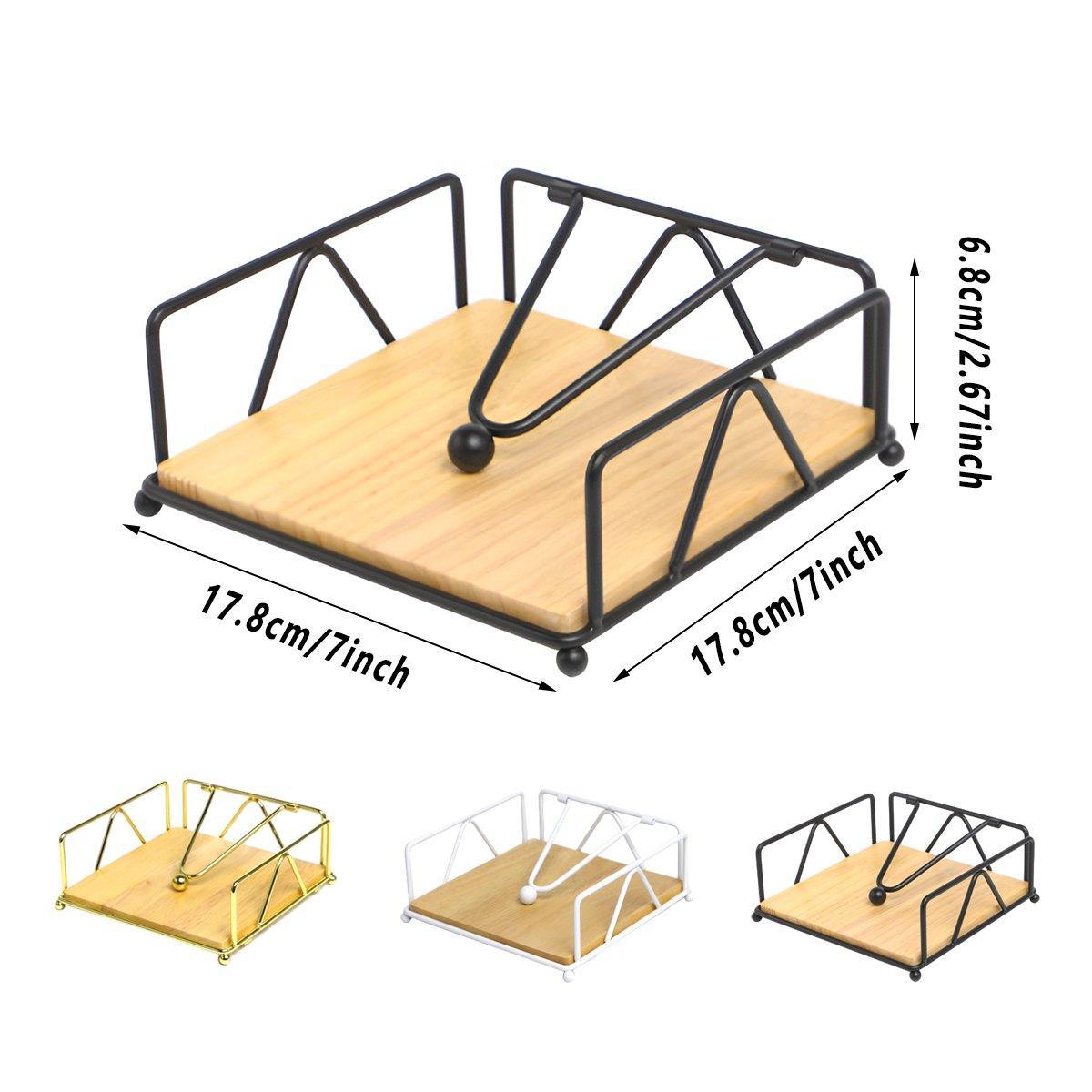 Steel Napkin Holder Serviette Rack Organiser Kitchen Serving Bar 3 Colours - Gold 3