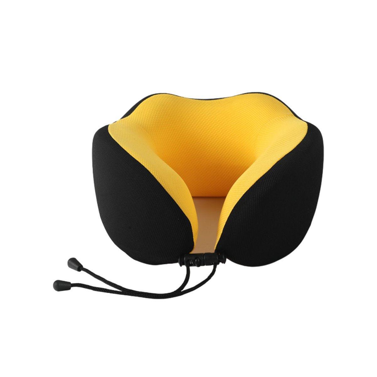 Memory Foam U Shaped Neck Pillow Travel Portable Office Nap Support Pillow - Black 7
