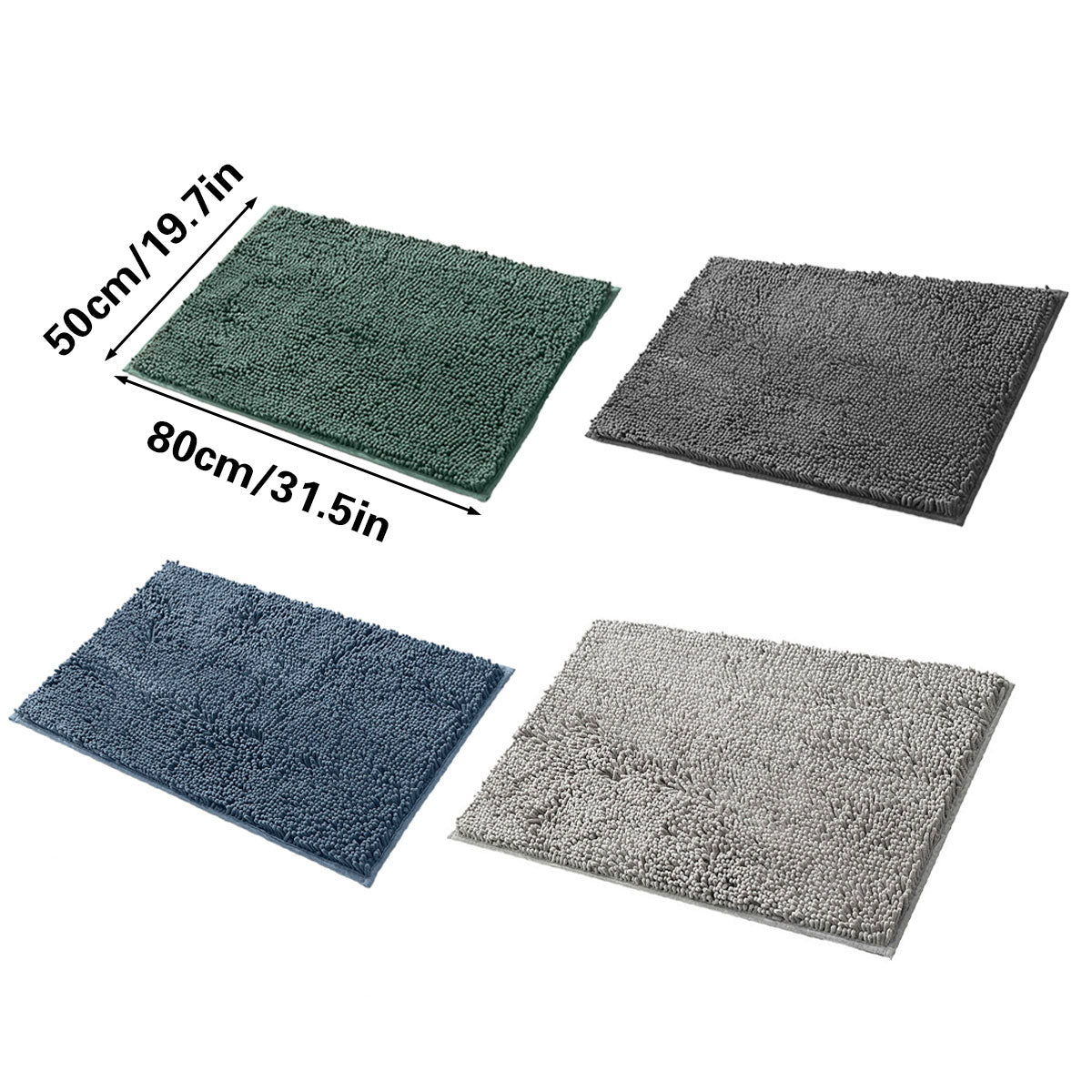 Anti-Slip Bathroom Mat Water-Absorbing Floor Mat Foot Mat Non-Slip Door Mat - Dark Grey 3