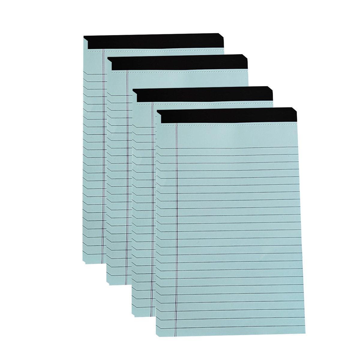 4PCS Tearable Lined Notepad Simple Design Colourful Memo Pad Notebook - Blue 8