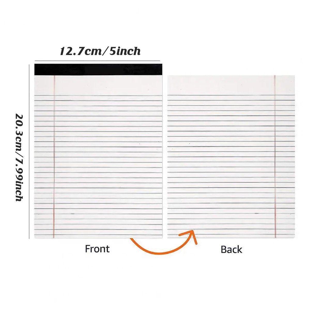 4PCS Tearable Lined Notepad Simple Design Colourful Memo Pad Notebook - White 3