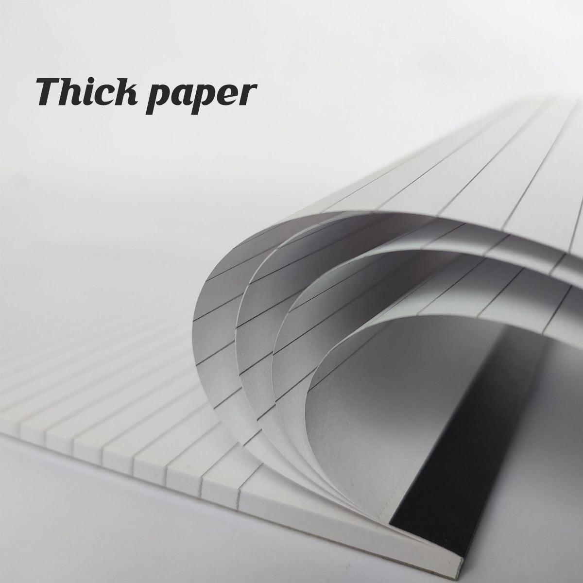 4PCS Tearable Lined Notepad Simple Design Colourful Memo Pad Notebook - White 4