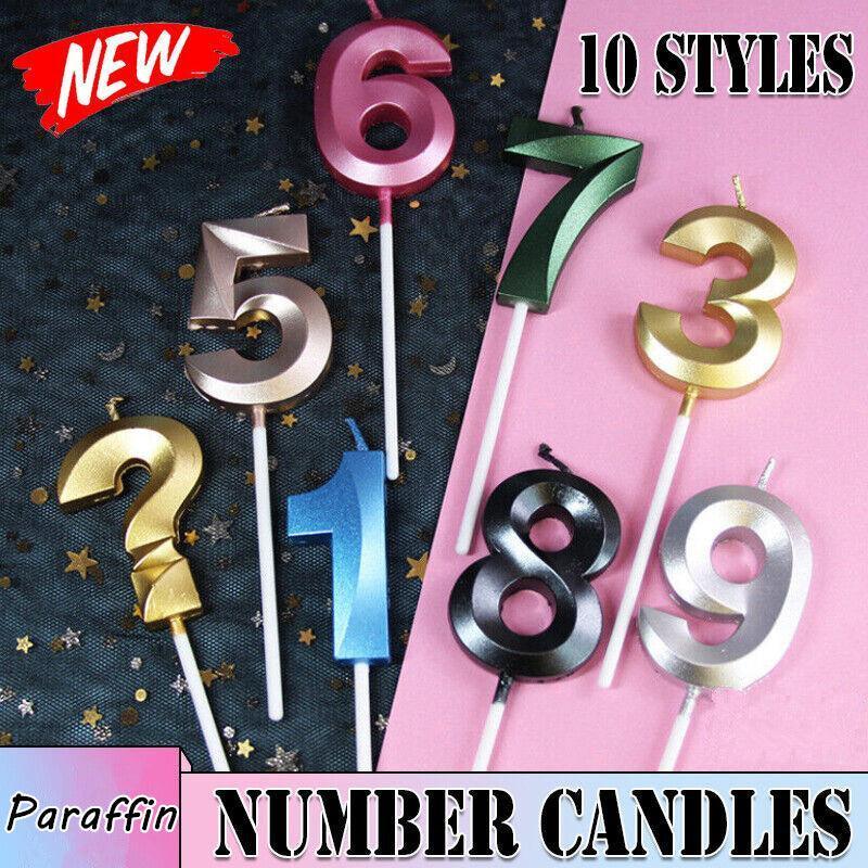 Classic Number Candles Individually Packed With Stand Birthday Make Up Ur Number Rose Gold - Number 0