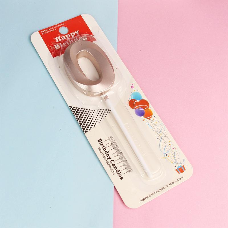 Classic Number Candles Individually Packed With Stand Birthday Make Up Ur Number Rose Gold - Number 1 6