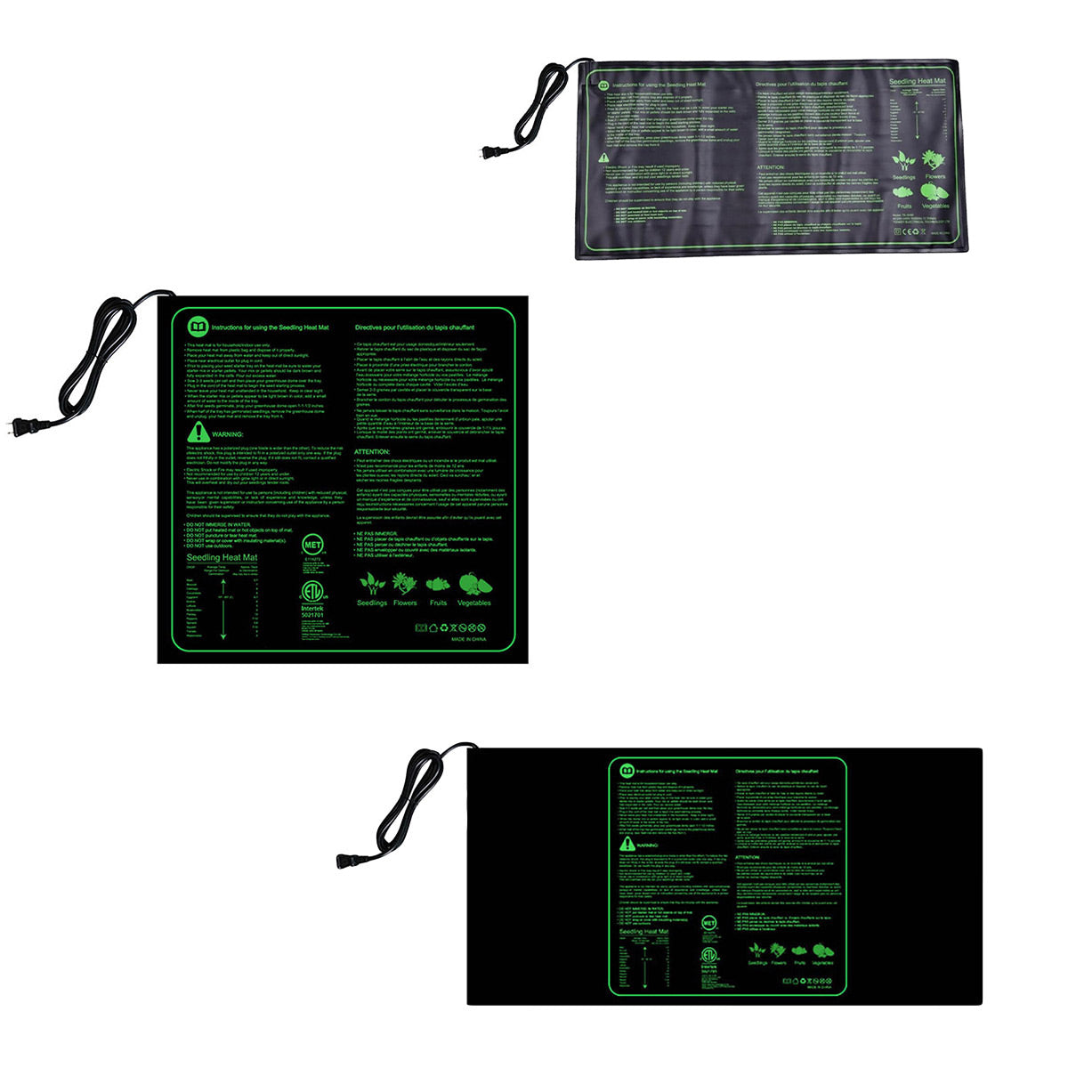 Waterproof Seedling Heat Mat ETL Certified Seed Germination Pad Plant Growth - 48*20in