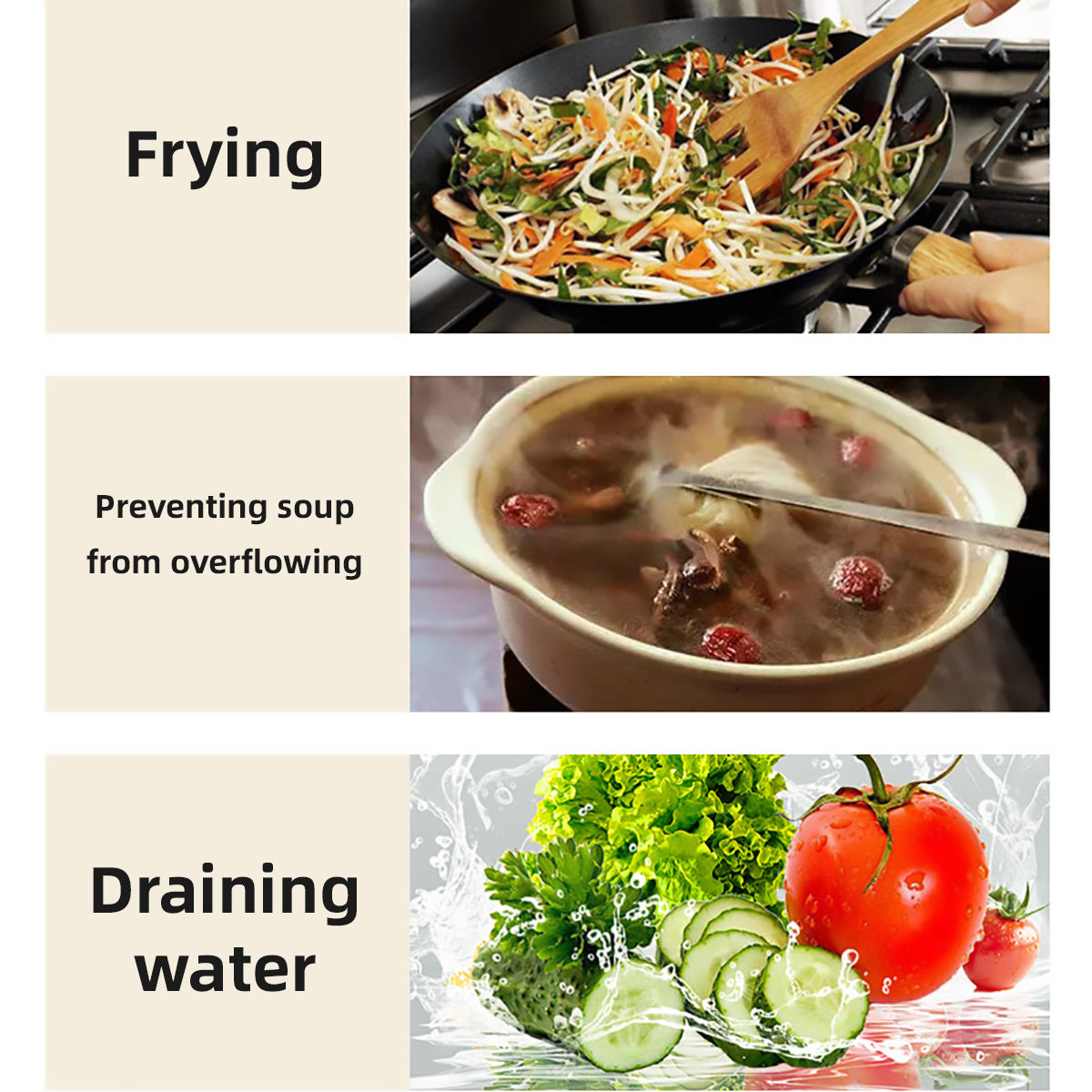 Stainless Steel Mesh Cover Anti Scald Filter Screen Anti Splash Lid For Kitchen - 33cm 5