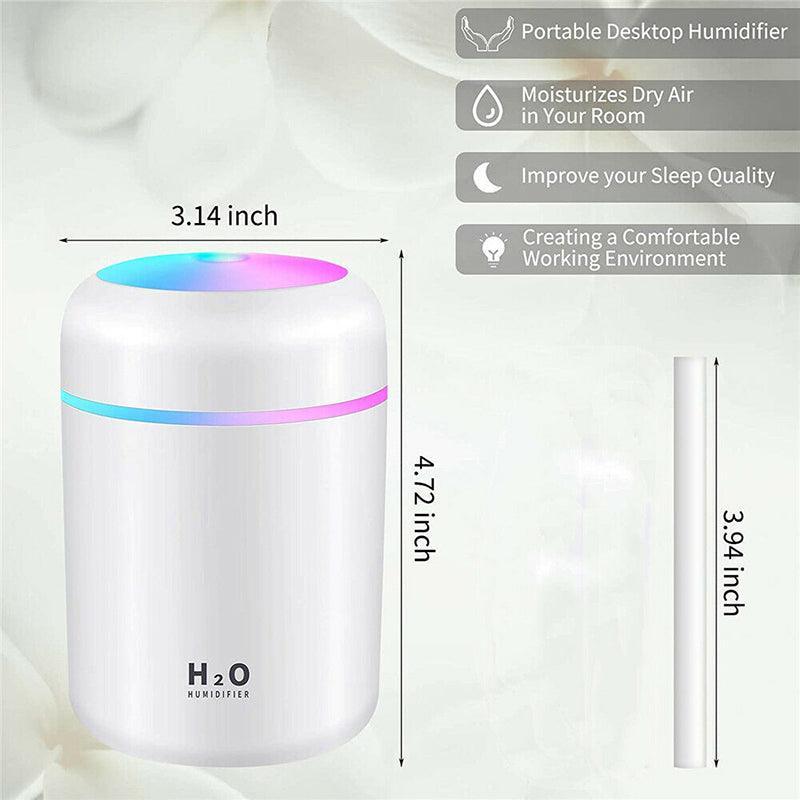 Usb Car Air Purifier Diffuser Aroma Oil Humidifier Mist Led Night Light Home Au - Pink 3