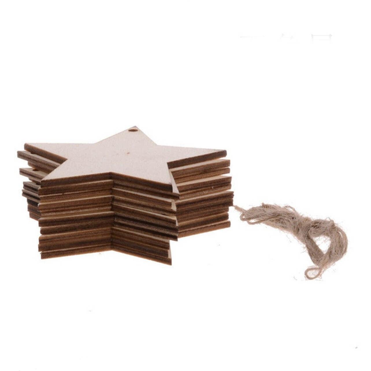 Wooden Christmas Hanging Ornament for Tree DIY Craft Decoration 10pcs - Deer02 7