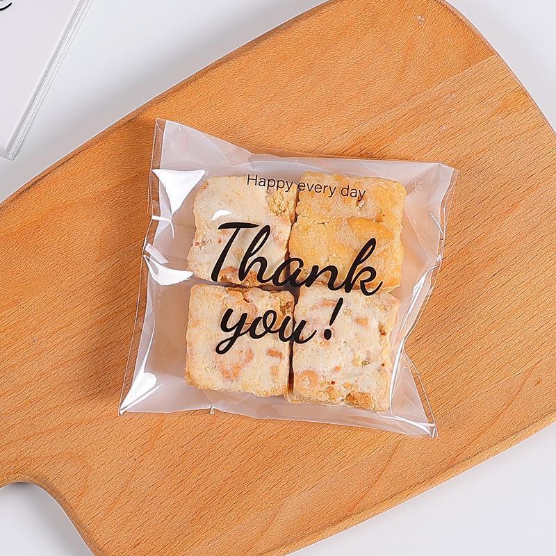 500 Pack Self Adhesive Cookie Packaging Bags Vibrant Designs OPP Material - Big Mouth Cartoon 14*14*3cm 3