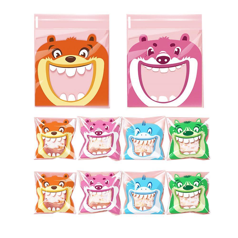 500 Pack Self Adhesive Cookie Packaging Bags Vibrant Designs OPP Material - Have a nice day 10*10*3cm 11