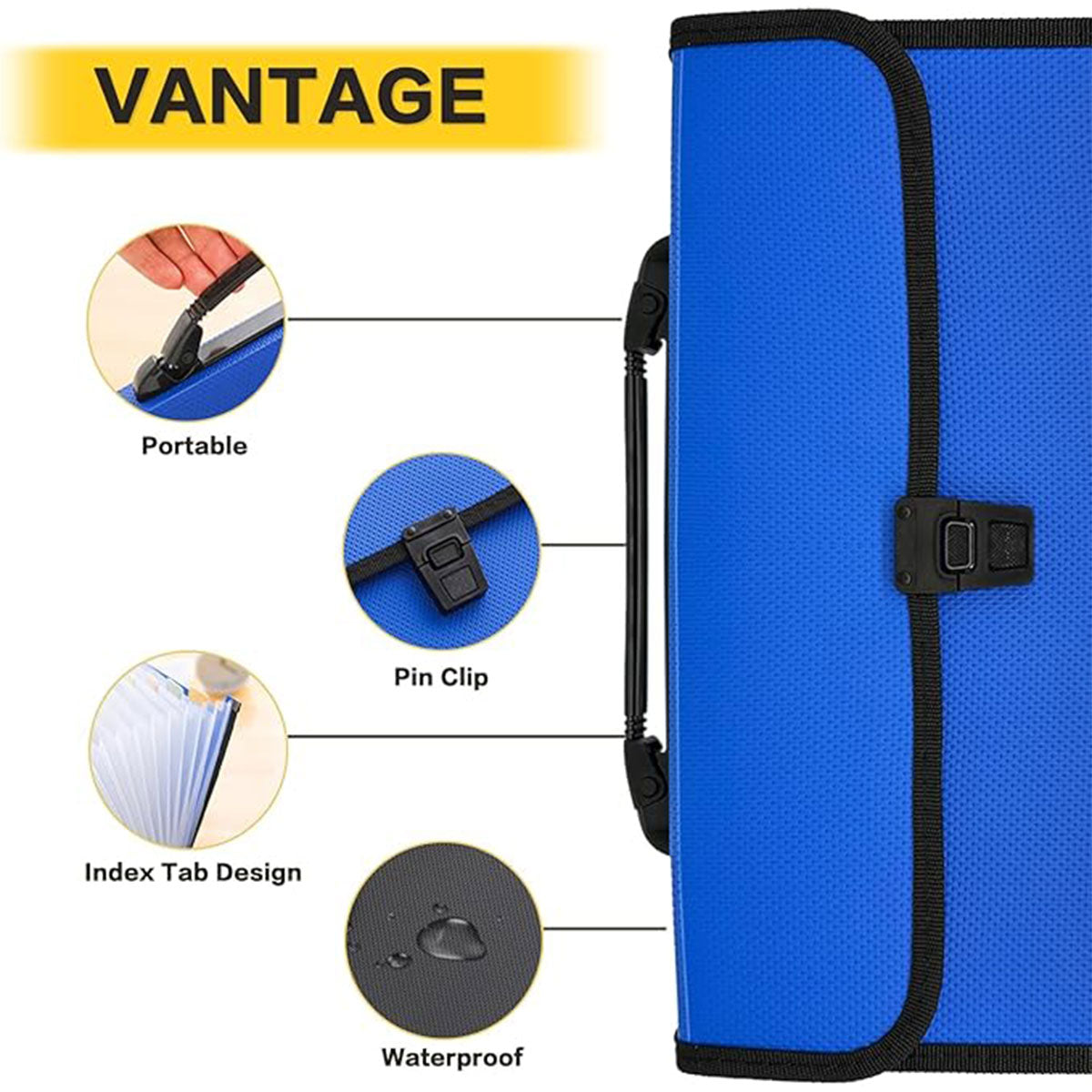 Expanding File A4 13 Pocket Document Organiser Paper Storage Wallet Folder 5