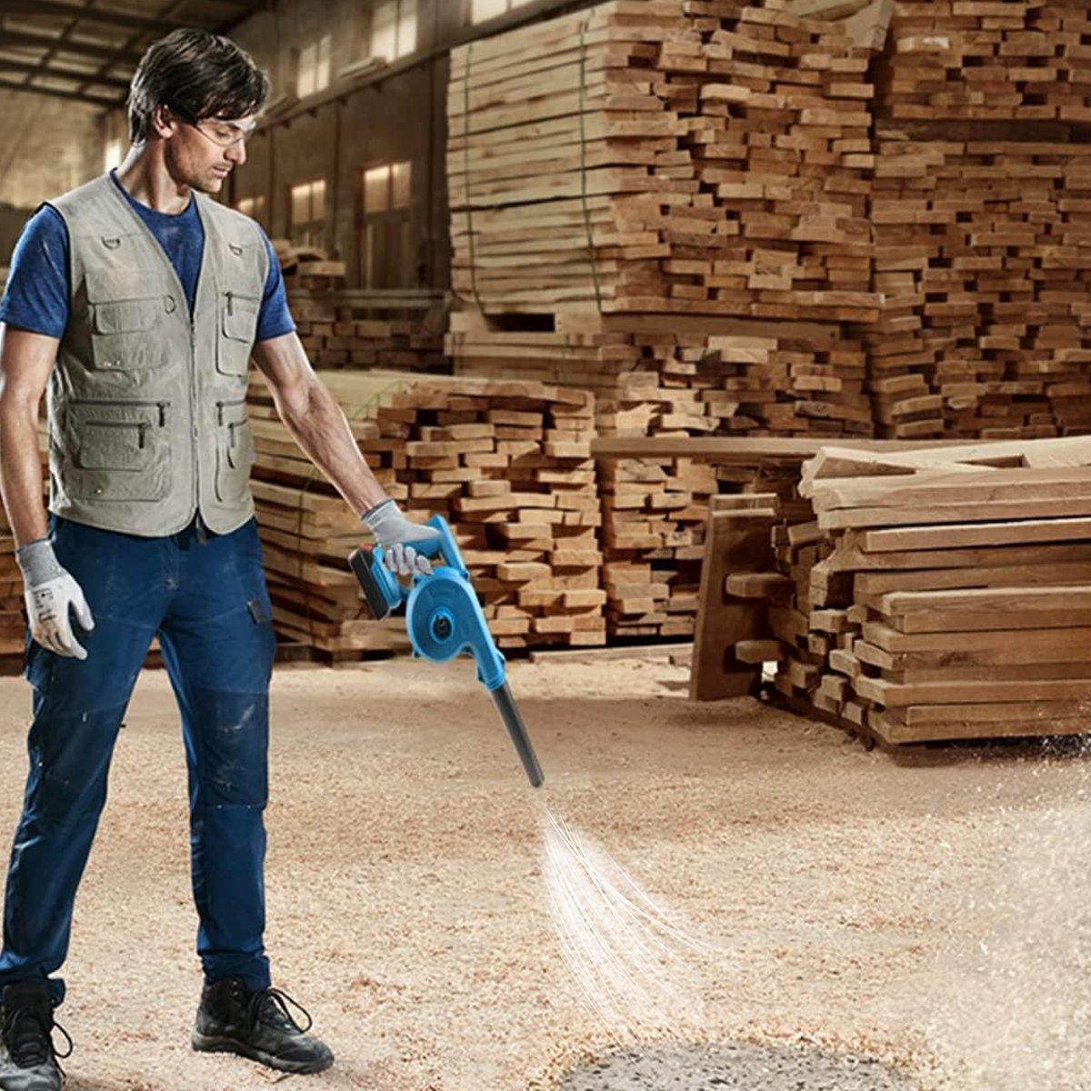 Portable Cordless Air Blower Leaf Dust Tool 1080W 19000 RPM Li-ion Battery 5