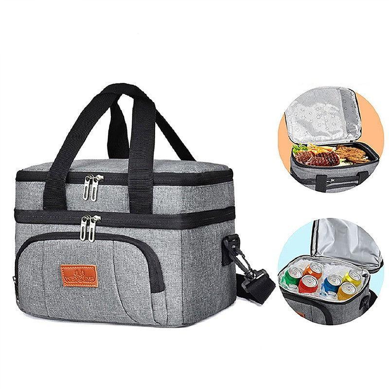 10L Insulated Lunch Bag Waterproof Cooler Bag with Strap for Picnic Work Travel 5