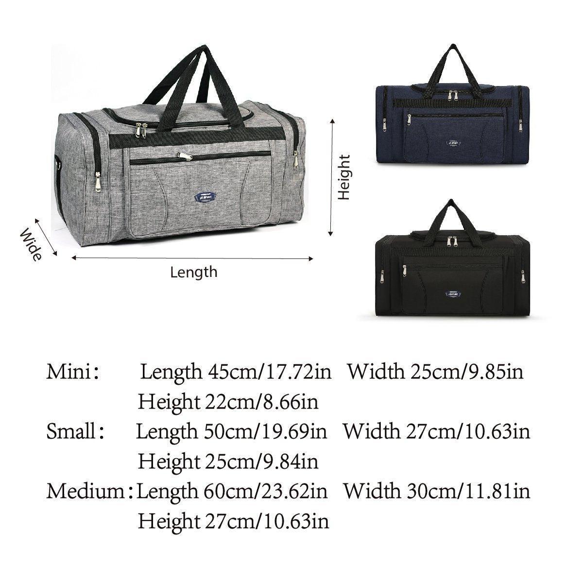 Large Capacity Waterproof Travel Luggage Bag Lightweight Foldable Handbag - Medium-Grey 3