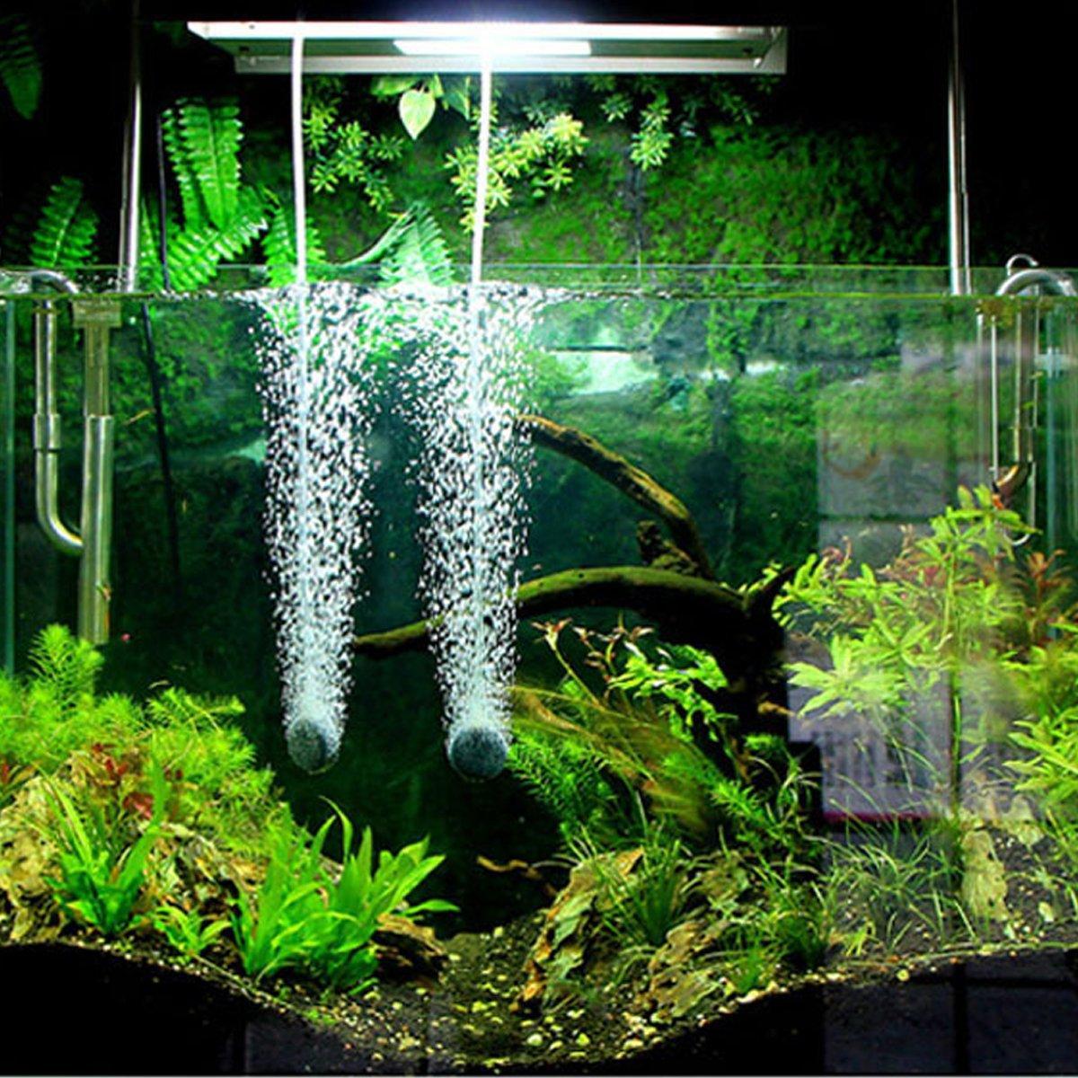 Quiet Fish Tank Oxygen Pump Aquarium Air Stone Aerator Oxygenator Water Filter - 5W 4