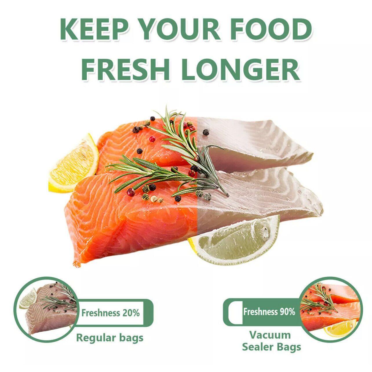 Black Vacuum Food Sealer Seal Bags Rolls Saver Storage Commercial 20/28Cm*5M - 20cm* 5m* 1 Roll 3