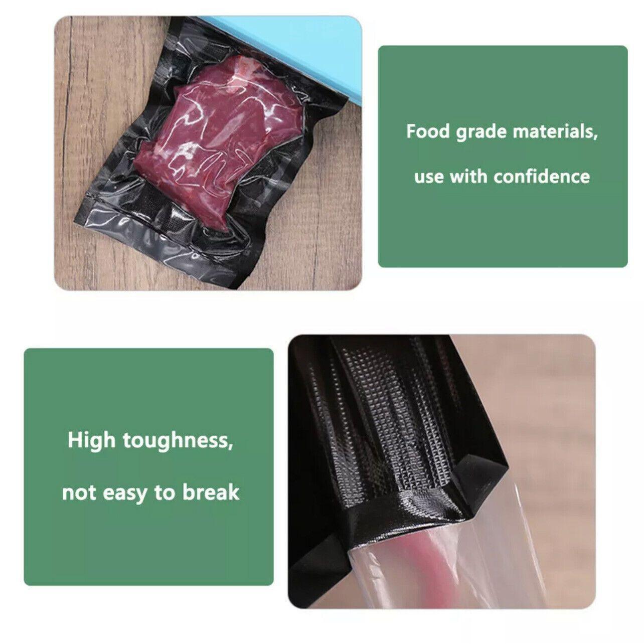 Black Vacuum Food Sealer Seal Bags Rolls Saver Storage Commercial 20/28Cm*5M - 20cm* 5m* 1 Roll 5