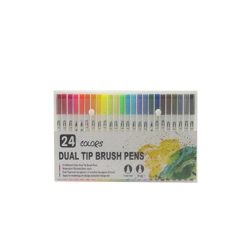 12-120 Watercolor Brush Pen Set Artist Sketch Marker - White-120 Colours 7