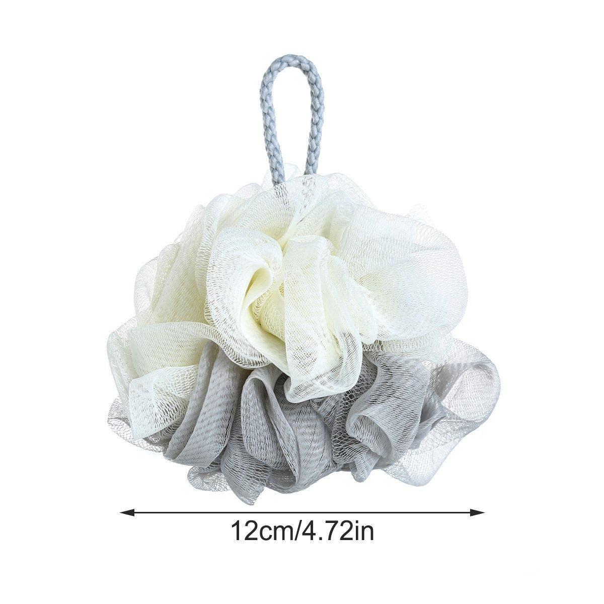 Bath Ball Mermaid Loofah Sponge Bath Puff Soft Ball Body Exfoliate Wash Shower - Apricot 3