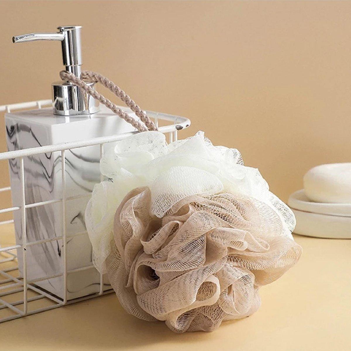 Bath Ball Mermaid Loofah Sponge Bath Puff Soft Ball Body Exfoliate Wash Shower - Grey 5