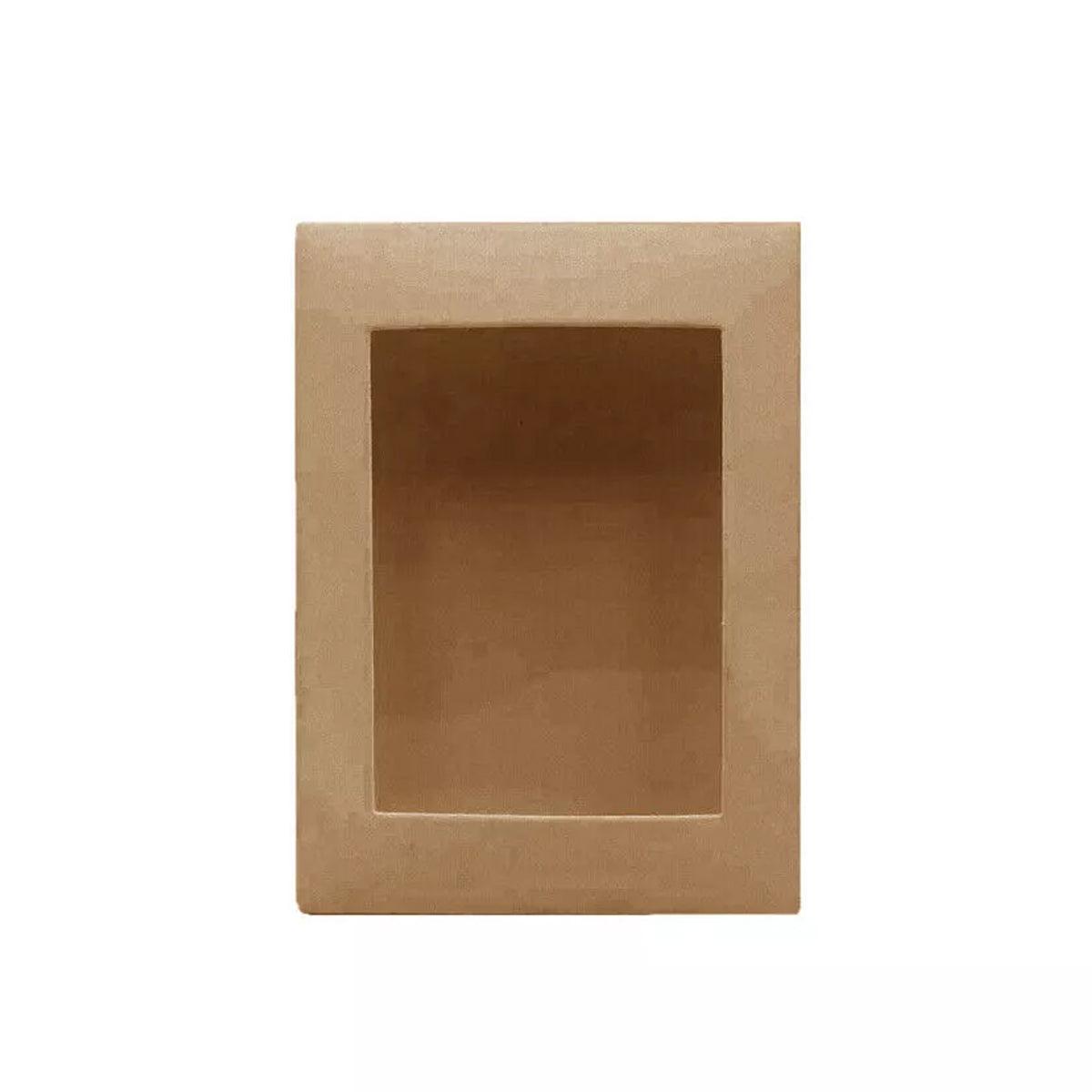 50PCS Kraft Paper Gift Boxes with PVC Window White Black Bakery Packaging Carton - L 6