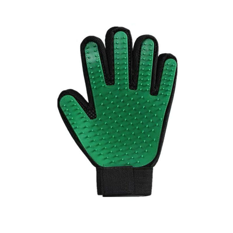Pet Dog Cat Massage Hair Removal Grooming Comb Touch Cleaning Brush Magic Glove - Green Left Hand 9