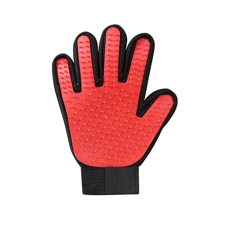 Pet Dog Cat Massage Hair Removal Grooming Comb Touch Cleaning Brush Magic Glove - Green Right Hand 13