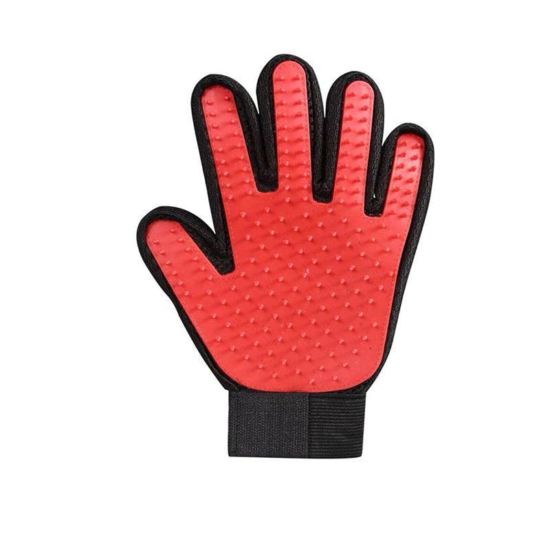 Pet Dog Cat Massage Hair Removal Grooming Comb Touch Cleaning Brush Magic Glove - Pink Left Hand 12