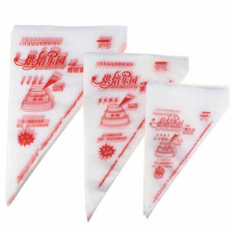 100-200Pcs Disposable Piping Bags For Cake Decor Icing Frosting Piping Nozzles - Red-Small *100 PCS