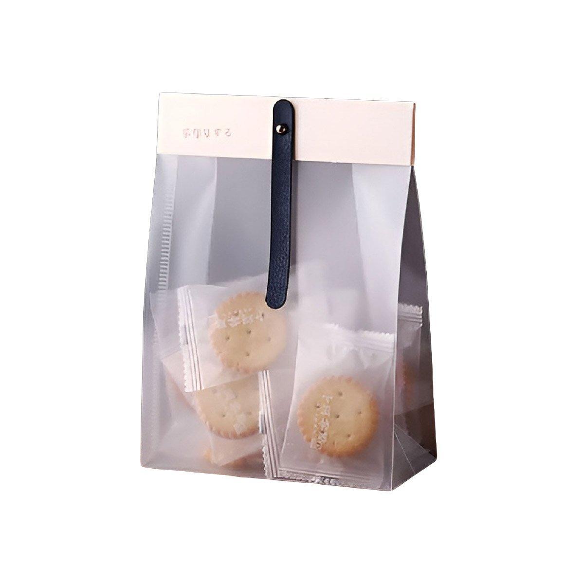 50pcs Transparent Snack Bags Biscuit Candy Bags Resealable Food Packaging - Blue 6