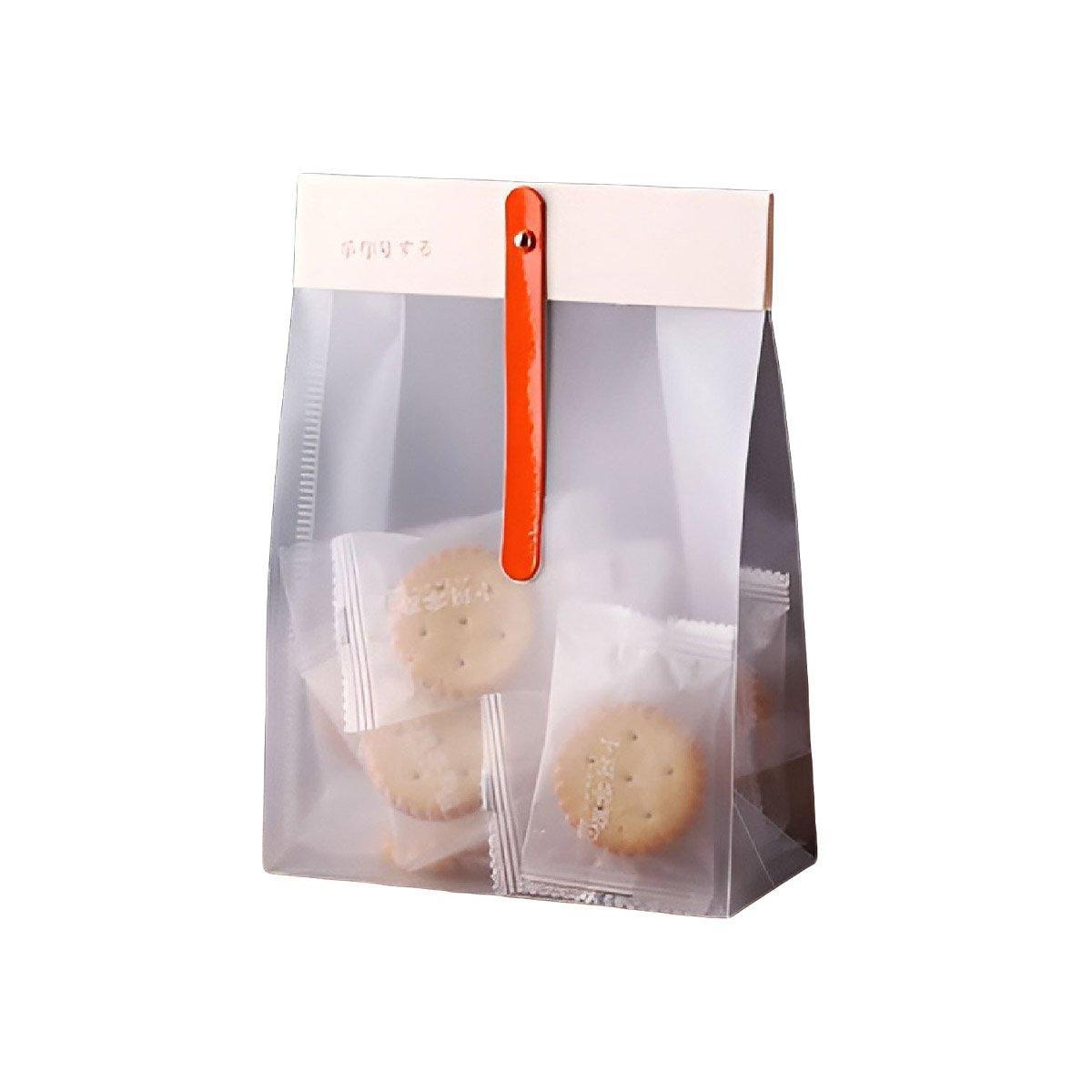 50pcs Transparent Snack Bags Biscuit Candy Bags Resealable Food Packaging - Blue 9