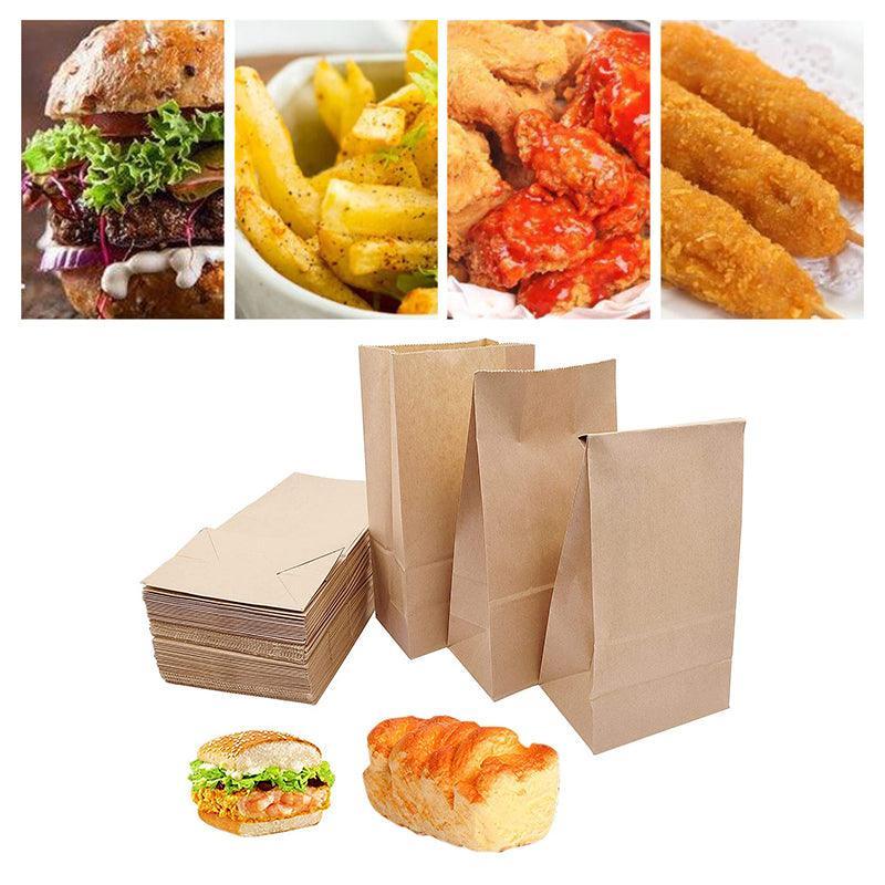 Brown Kraft Paper Bags Take Away Food Lolly Grocery Buffet Craft Gift Market Bag - 12X 7 X 21.5CM 3