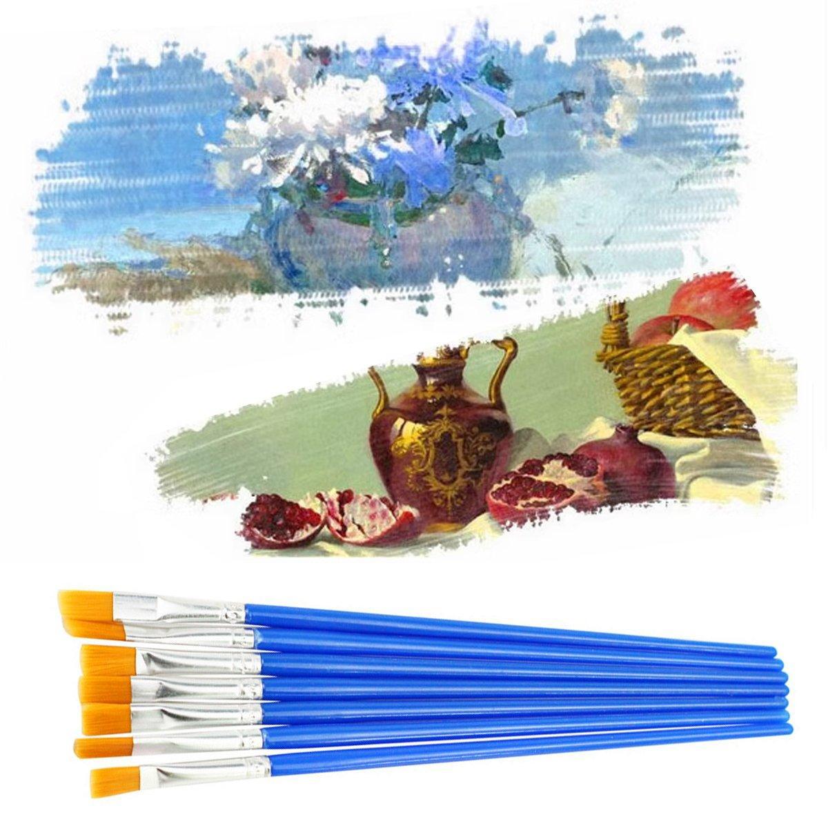 50/100PCS Plastic Flat Tip Hook Line Brushes for DIY Ceramics and Watercolor Painting - 50PCS Hook Line Pen 4