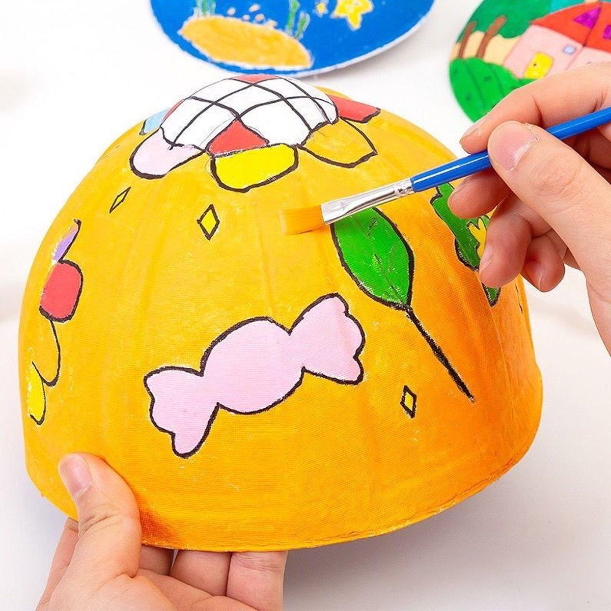 50/100PCS Plastic Flat Tip Hook Line Brushes for DIY Ceramics and Watercolor Painting - 100PCS Mixed 5