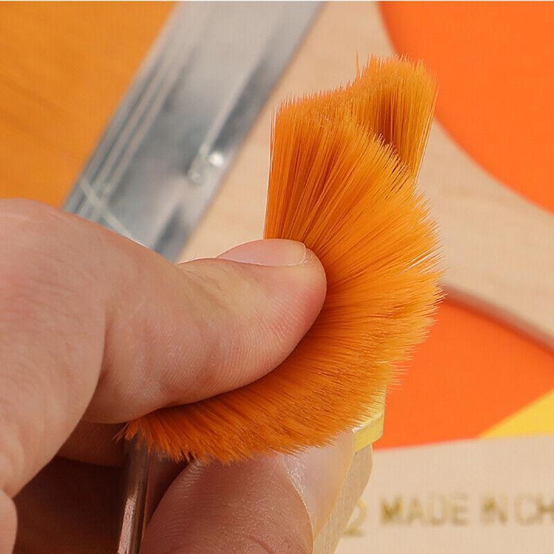 3Pack Art Brushes Flat Paint Set Drawing Painting Wooden Handle Craft 5