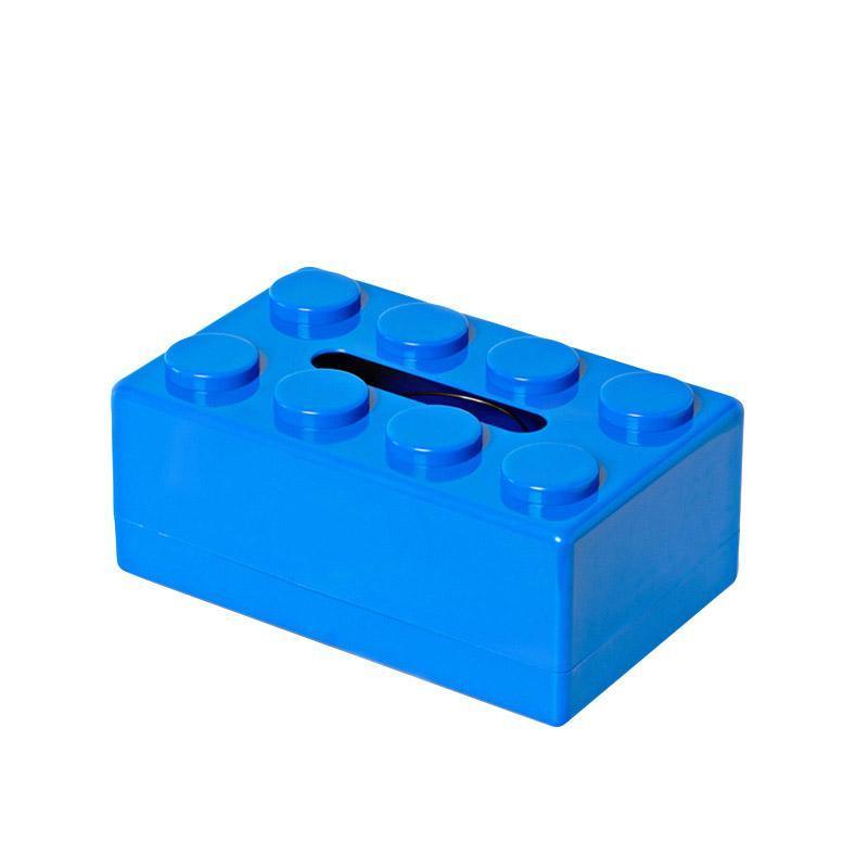 Tissue Box Cover Creative Building Block Cute Napkin Dispenser Holder Home Decor - Black 7