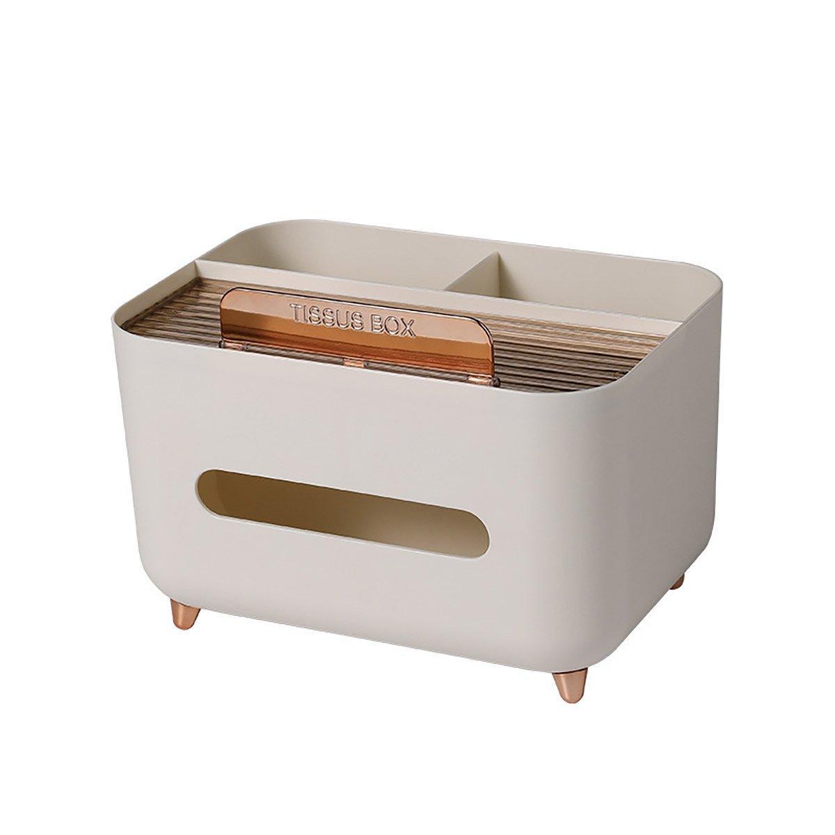 Tissue Box Dispenser Storage Box Napkin Case Remote Control Box Multi-Function - White 7