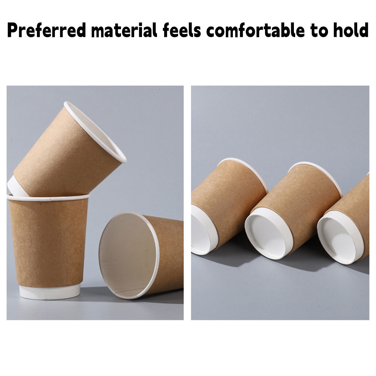 50pcs Disposable Coffee Paper Cups Hot Drink Cups 8/12/16oz for Beverage Use - 8 oz 5