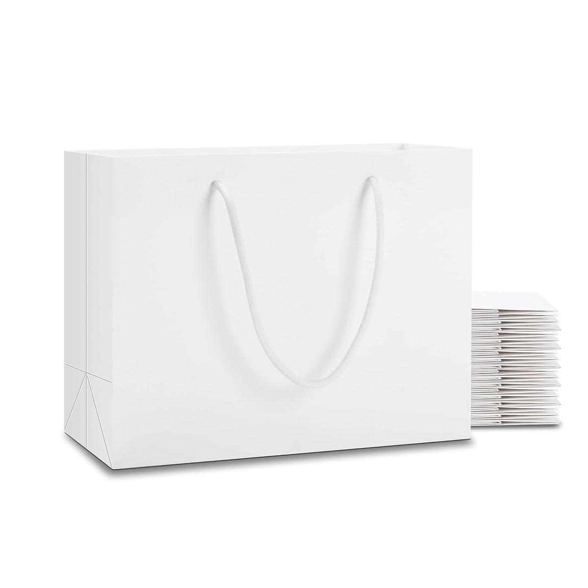 50PCS Kraft Paper Gift Bags Custom Blank Shopping Handbags for Garment Packaging - 13x19x6cm 6