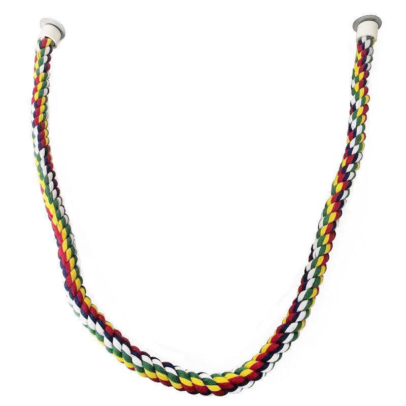 Parrot Rope Perch Colourful Bird Cage Toy Cotton Bungee Swing for Pet Birds - 60CM 9