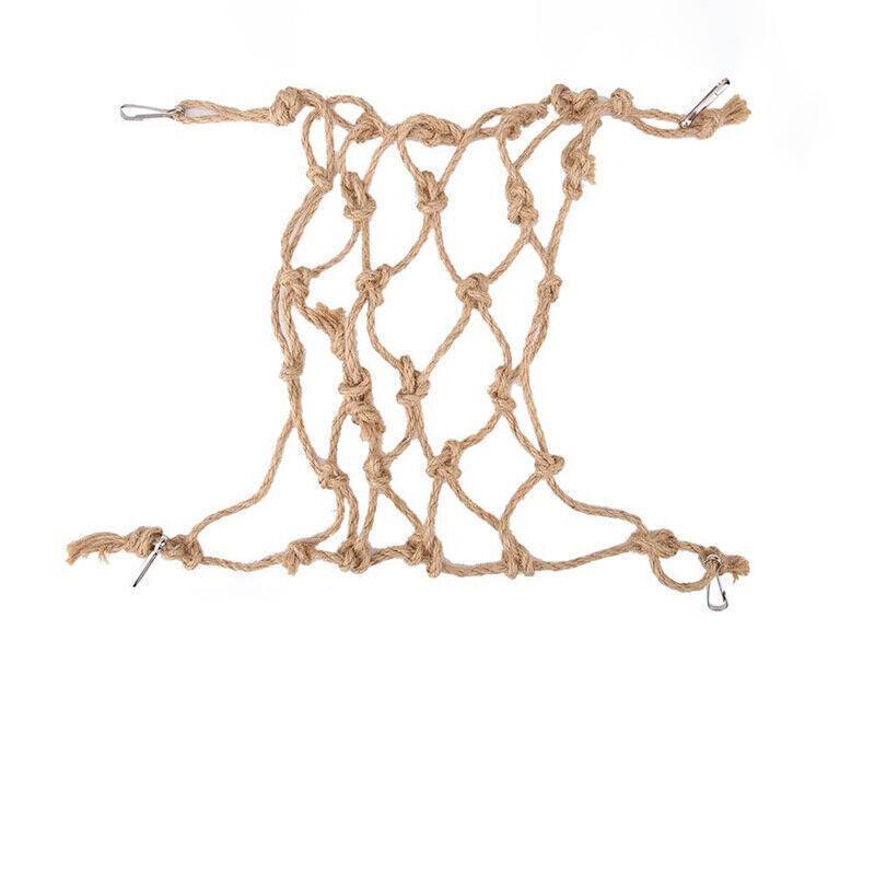 Hanging Climbing Net for Birds and Small Pets Cotton or Hemp Rope Cage Hammock - Cotton Rope 7