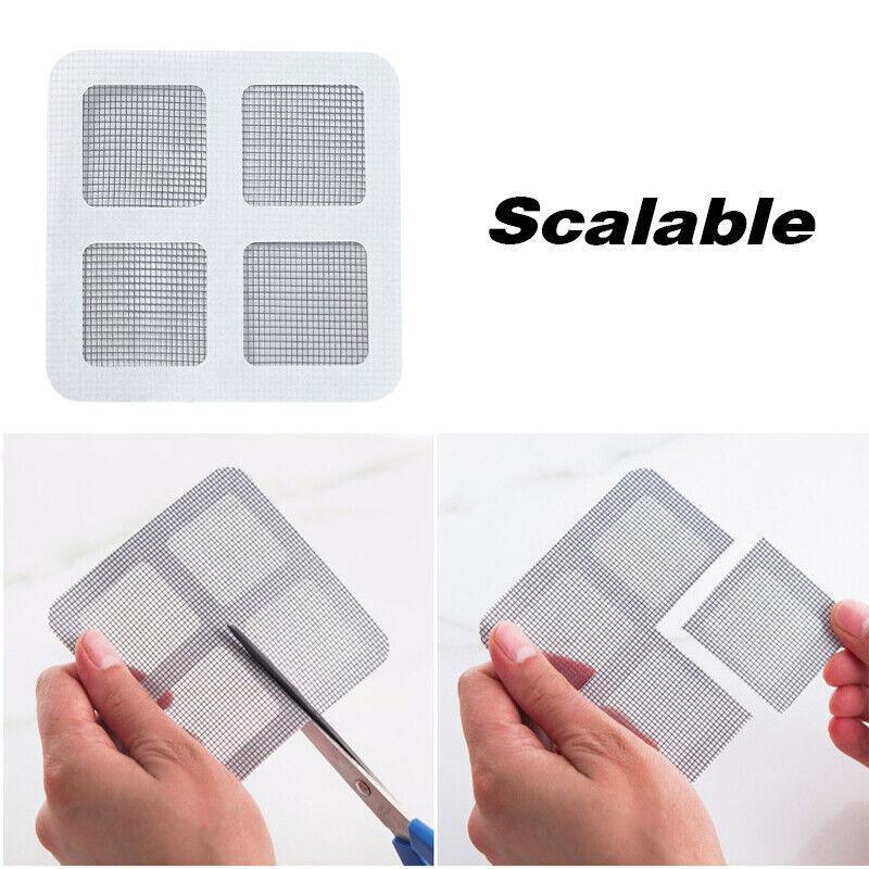12X Fly Screen Net Repair Tape Patch Adhesive Door Curtain For Mending Holes Set 5