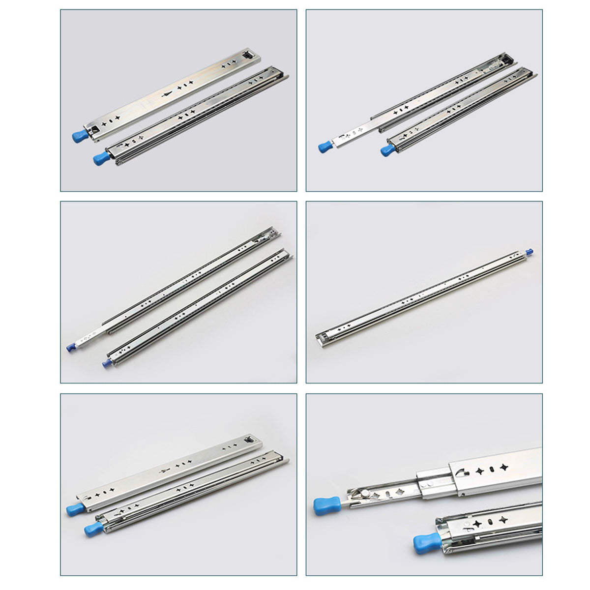 1 Pair Locking Drawer Slides Heavy Duty 120kg Runners Trailer 16 18 20 22 Inch - 20inch/500mm 4