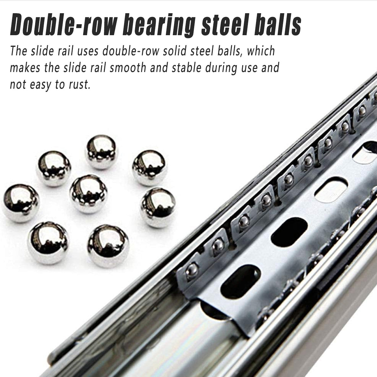 1 Pair Locking Drawer Slides Heavy Duty 120kg Runners Trailer 16 18 20 22 Inch - 20inch/500mm 5