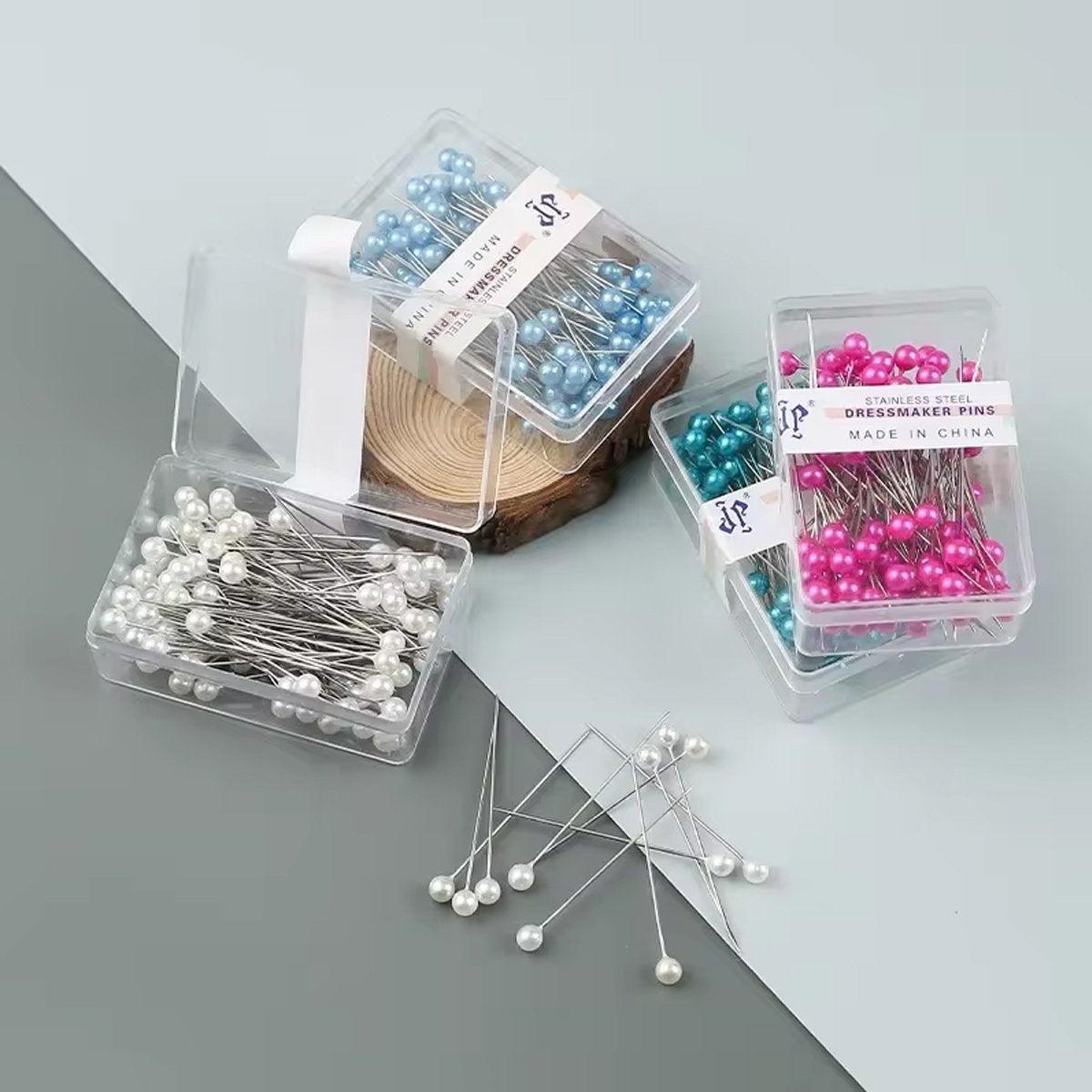 9Boxs Multicolor Pearl Head Pins Sewing Craft Needles for Cross Stitch Quilting 4