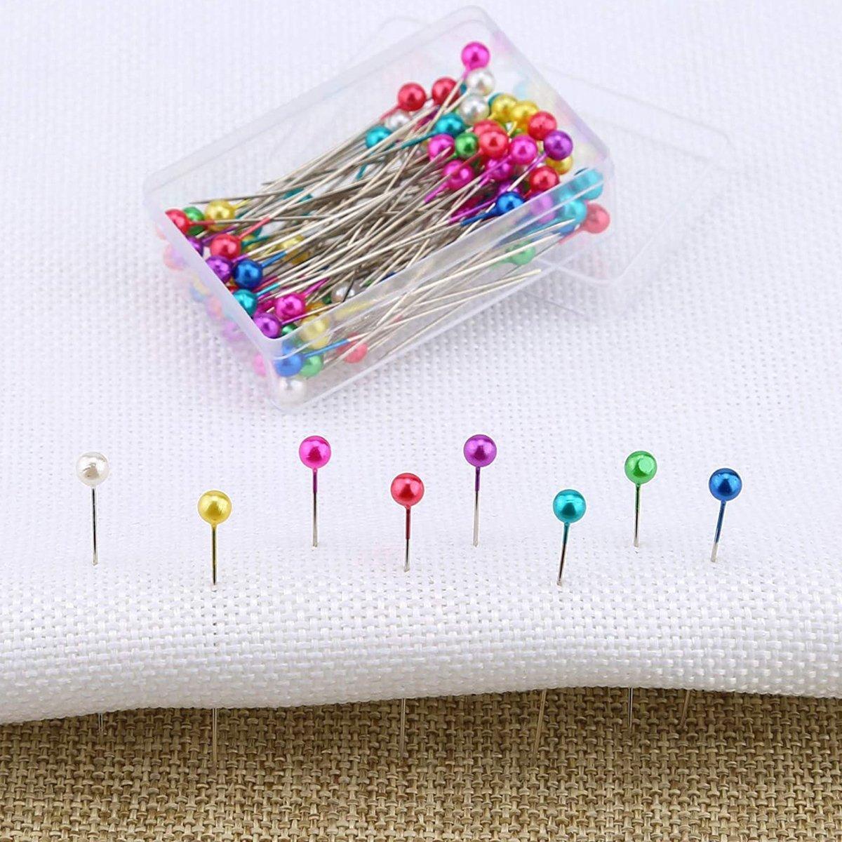 9Boxs Multicolor Pearl Head Pins Sewing Craft Needles for Cross Stitch Quilting 5