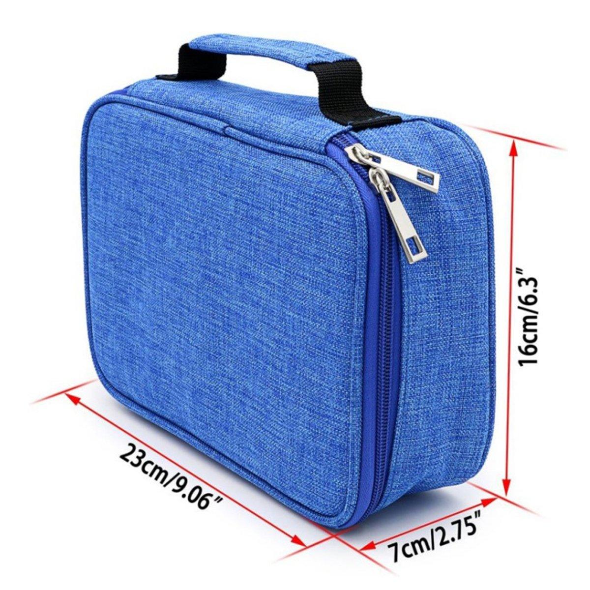 Large Capacity Waterproof Pen Pouch Pencil Case Student Stationery Storage Bag - Blue 3